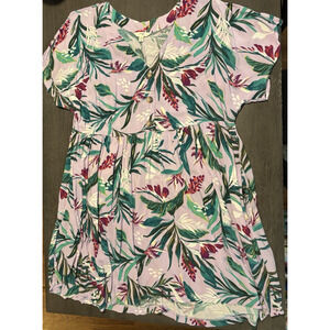 Terra & Sky Women's Plus Size Swing Dress - Purple Floral Size 2X